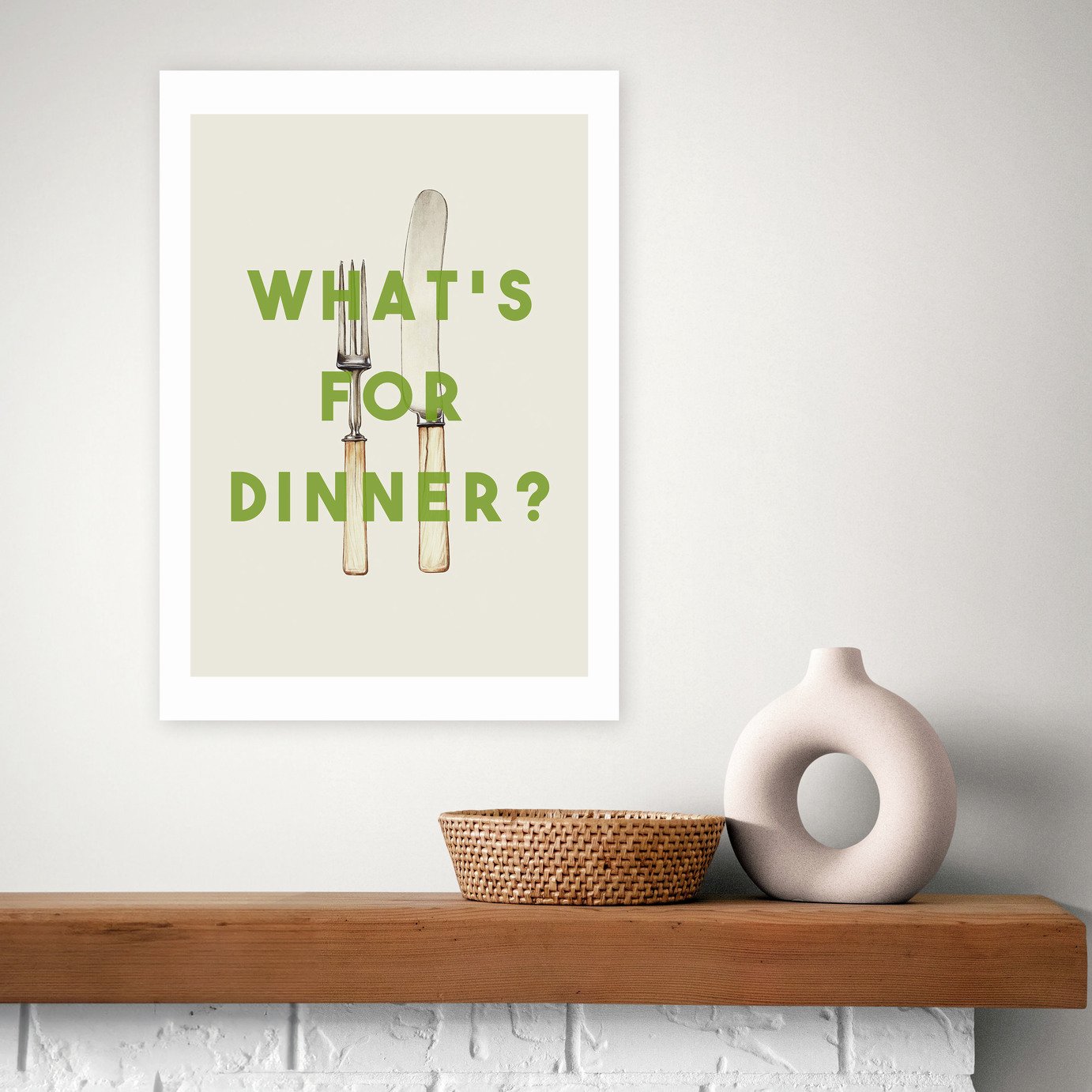 East End Prints Whats for Dinner Art Print