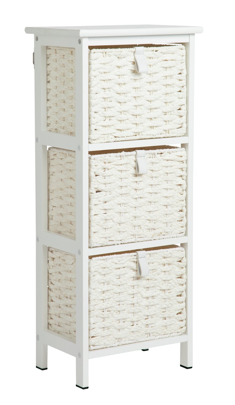 Argos Home Tongue and Groove Bathroom Storage Unit - White