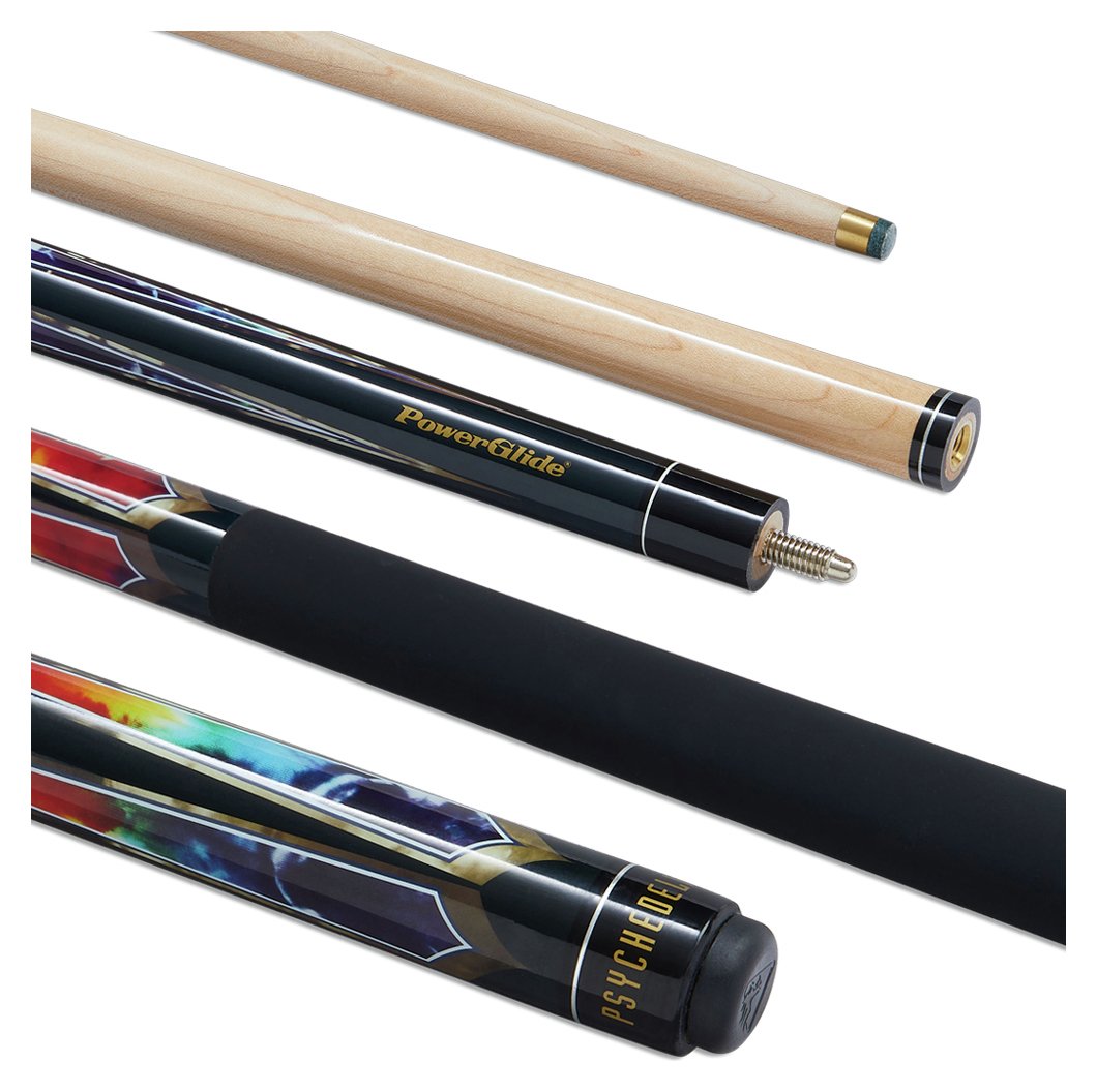 PowerGlide Psychedelic Pool Cue in Cue Sleeve