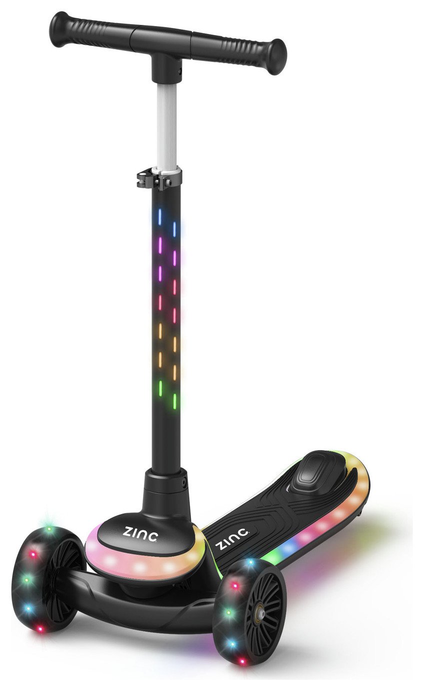 Zinc Sunshine Light Up 3 Wheel Scooter - Black