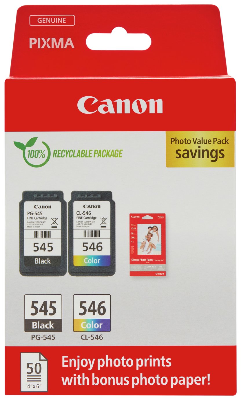 Canon PG-545 & CL-546 Ink Cartridge - Black & Colour