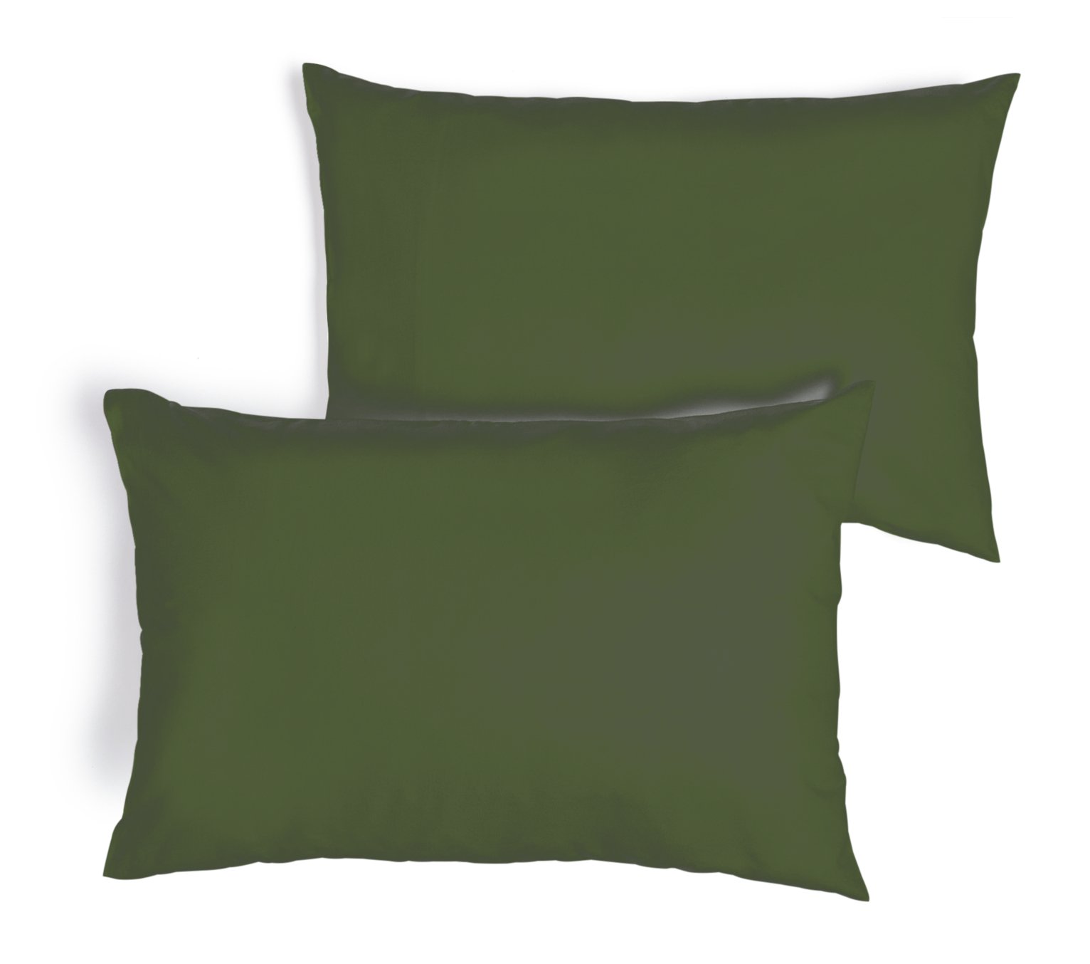 Habitat Cotton Brushed Standard Pillowcase Pair - Green