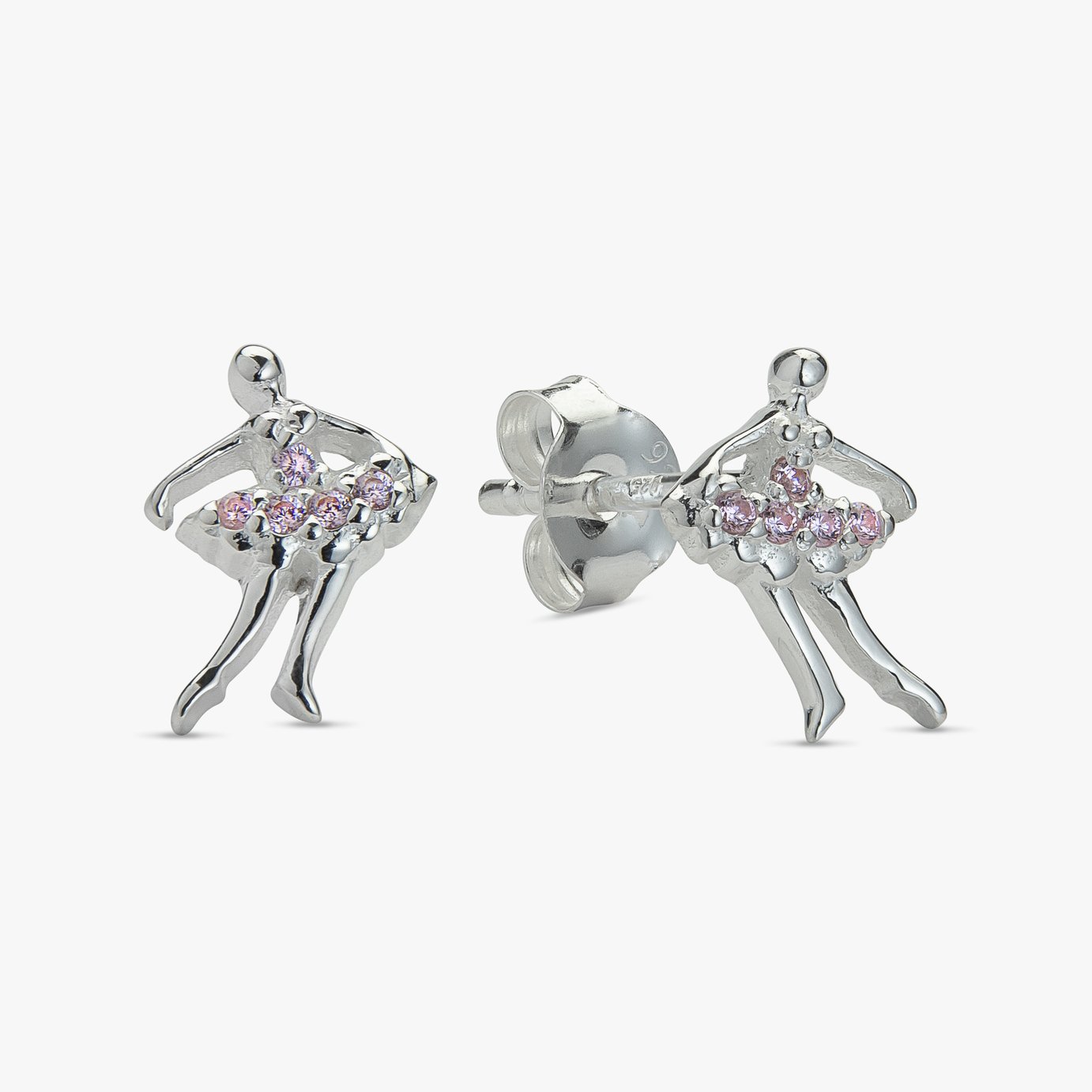 Revere Sterling Silver Ballerina Stud Earrings