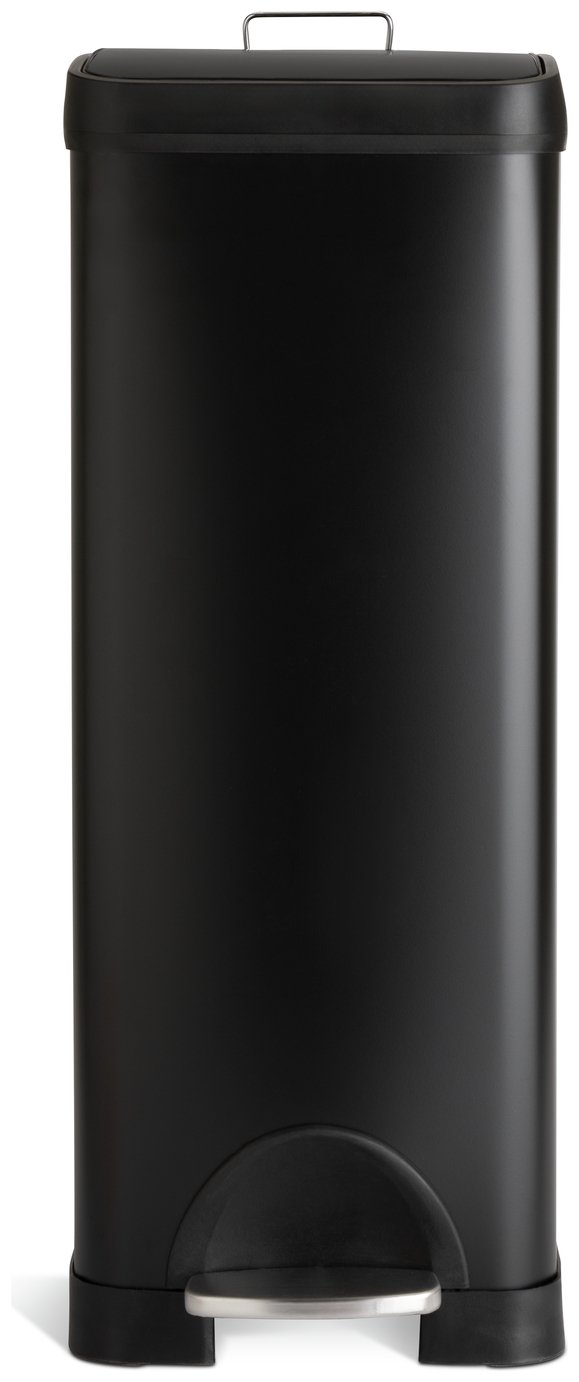 Habitat 30 Litre Slim Line Modern Pedal Bin - Black