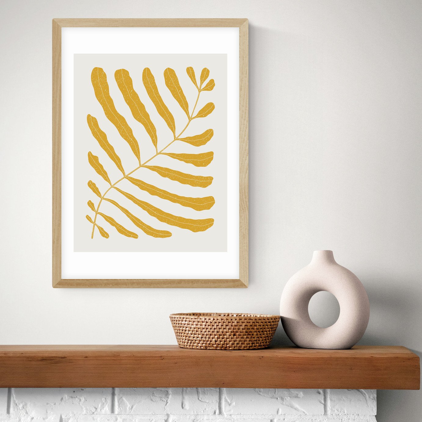 East End Prints Yellow Plant Art Print