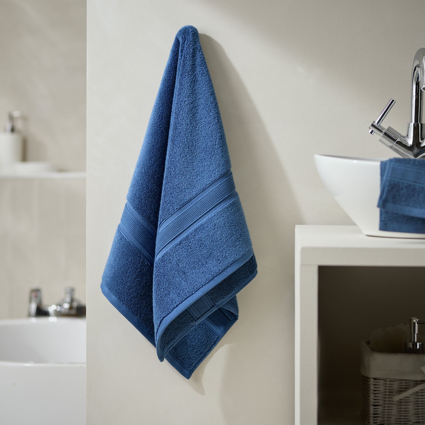 Habitat Supersoft Hand Towel - Denim