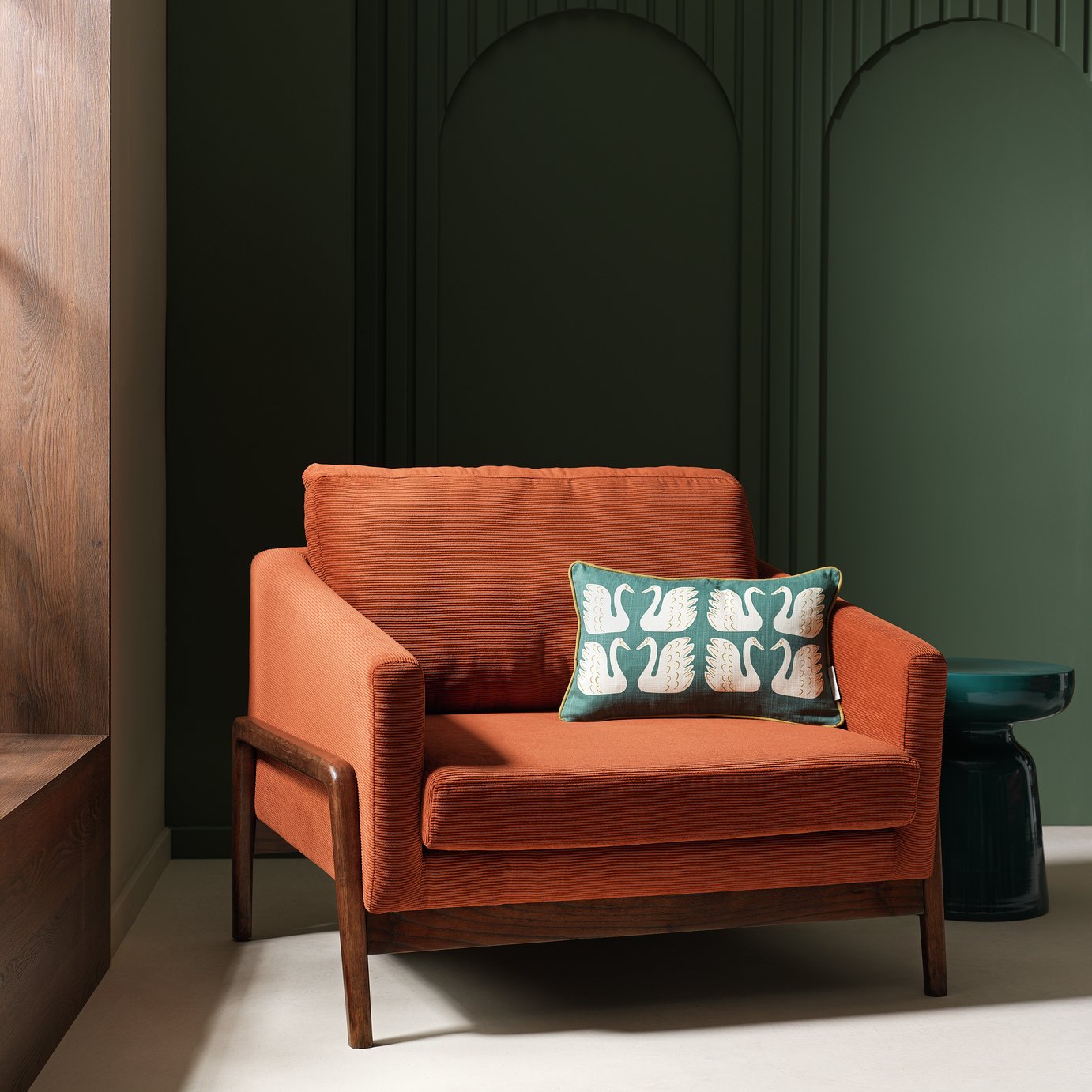 Habitat x Scion Esala Fabric Armchair - Rust