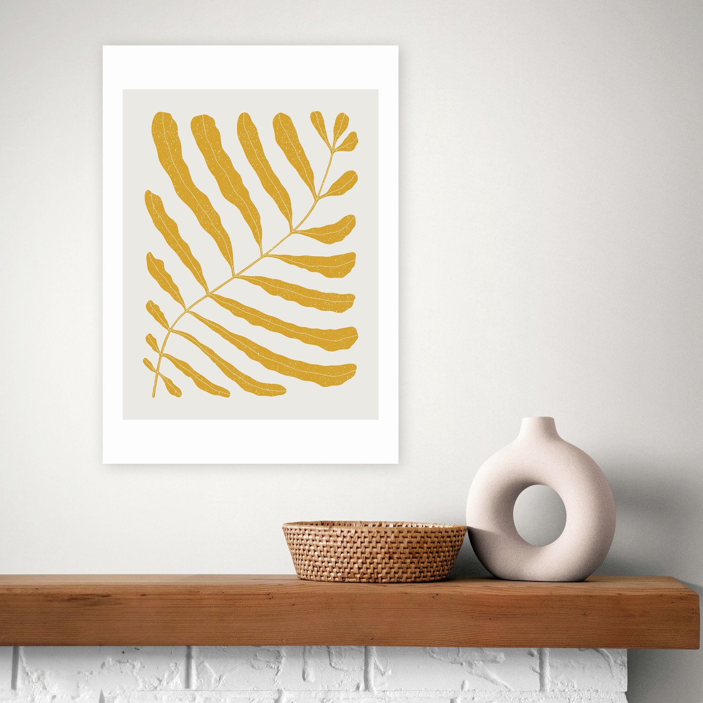 East End Prints Yellow Plant Art Print