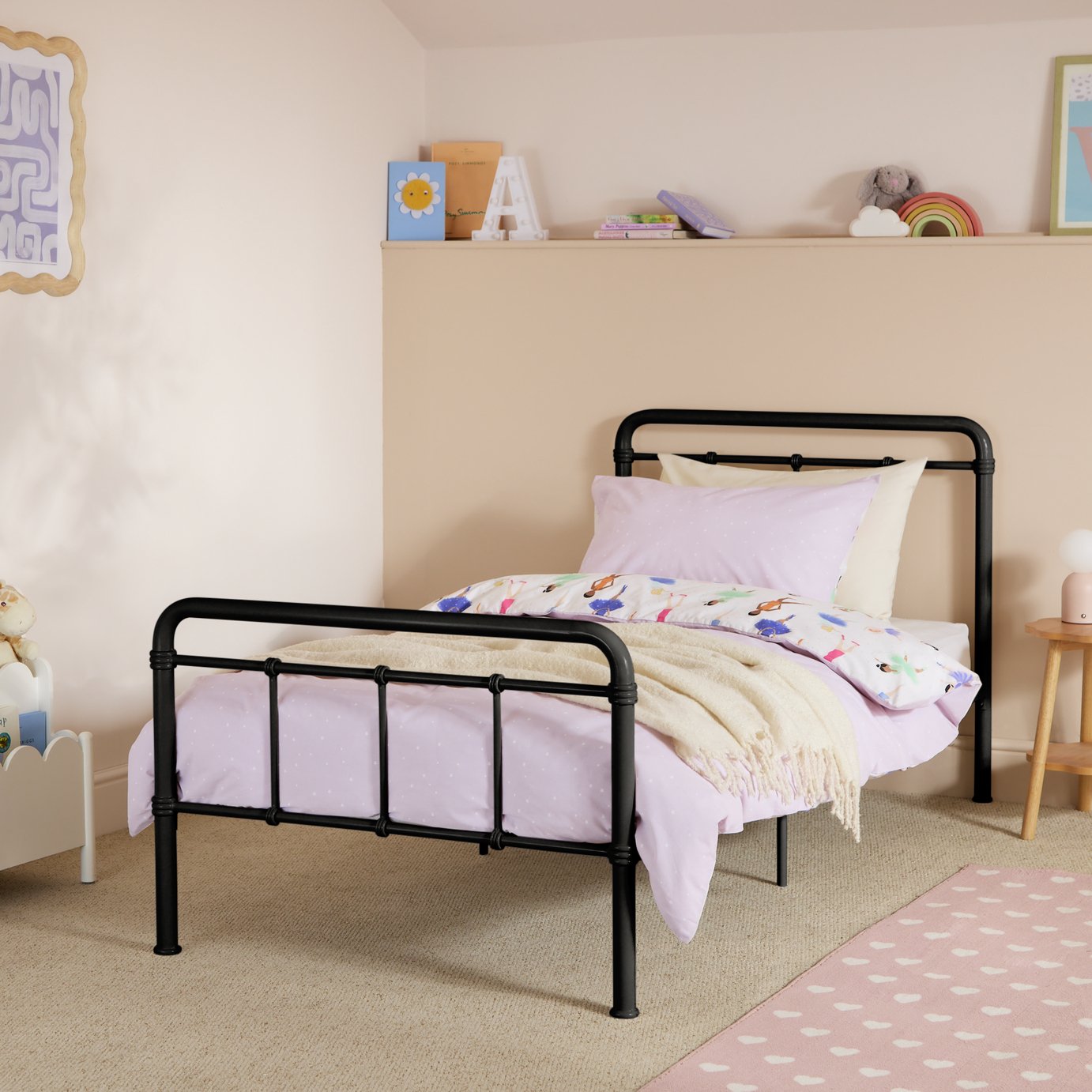 Habitat Kids Agnes Single Metal Bed Frame - Black