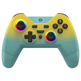 Gioteck WX4+ Switch Wireless RGB Controller - Yellow & Teal