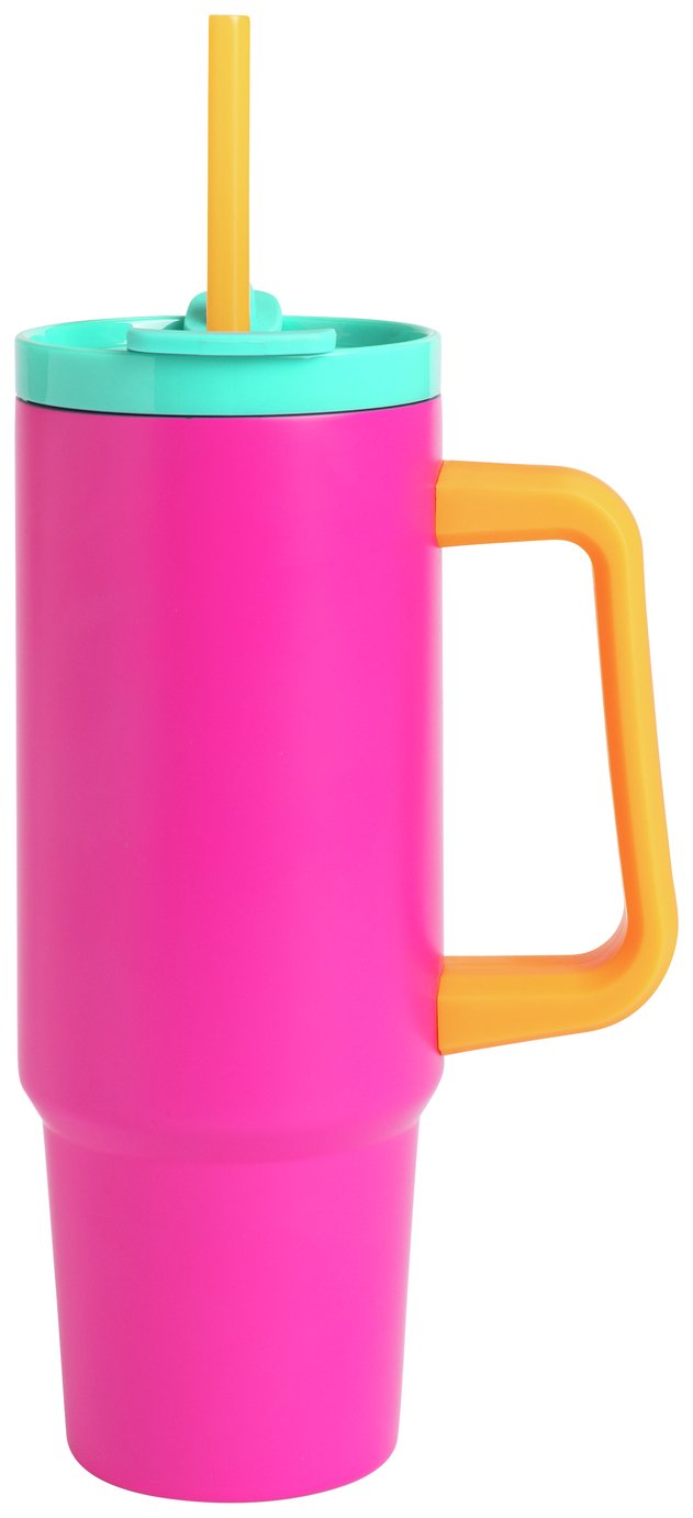  Home Bright Pink Travel Coffee Cup - 880ml