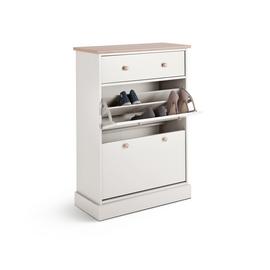 Habitat Winchester Shoe Cabinet & Drawer - Cream Two Tone