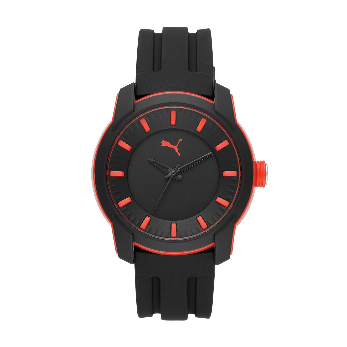 Puma Men's Black Silicone Strap Watch 