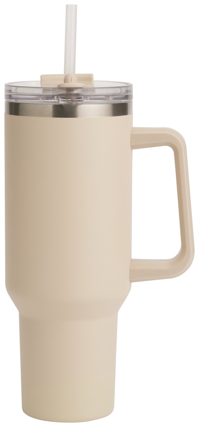  Home Beige Stainless Steel Travel Coffee Cup - 1180ml