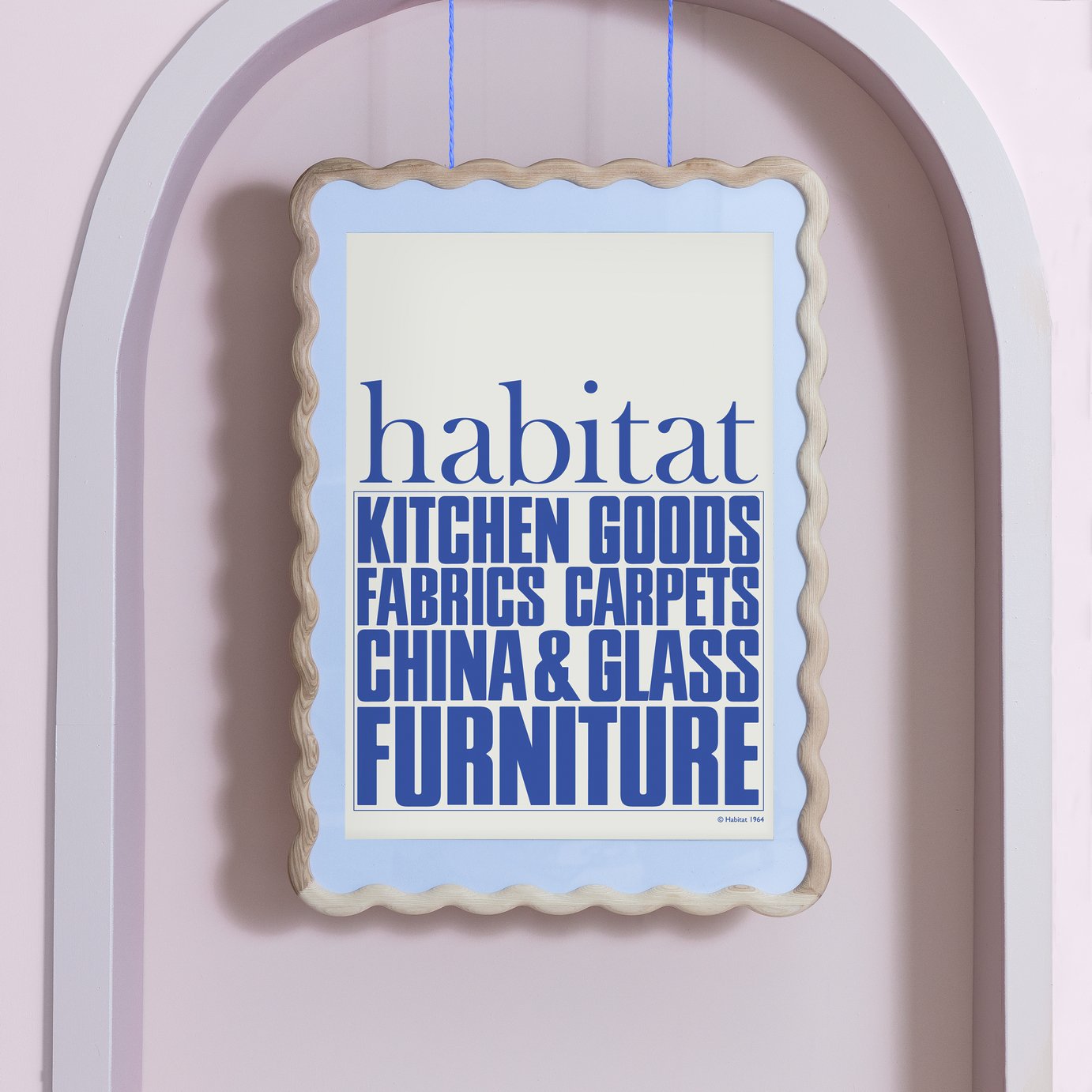 Habitat 60 Wavy Natural Wooden Picture Frame - 30x42cm