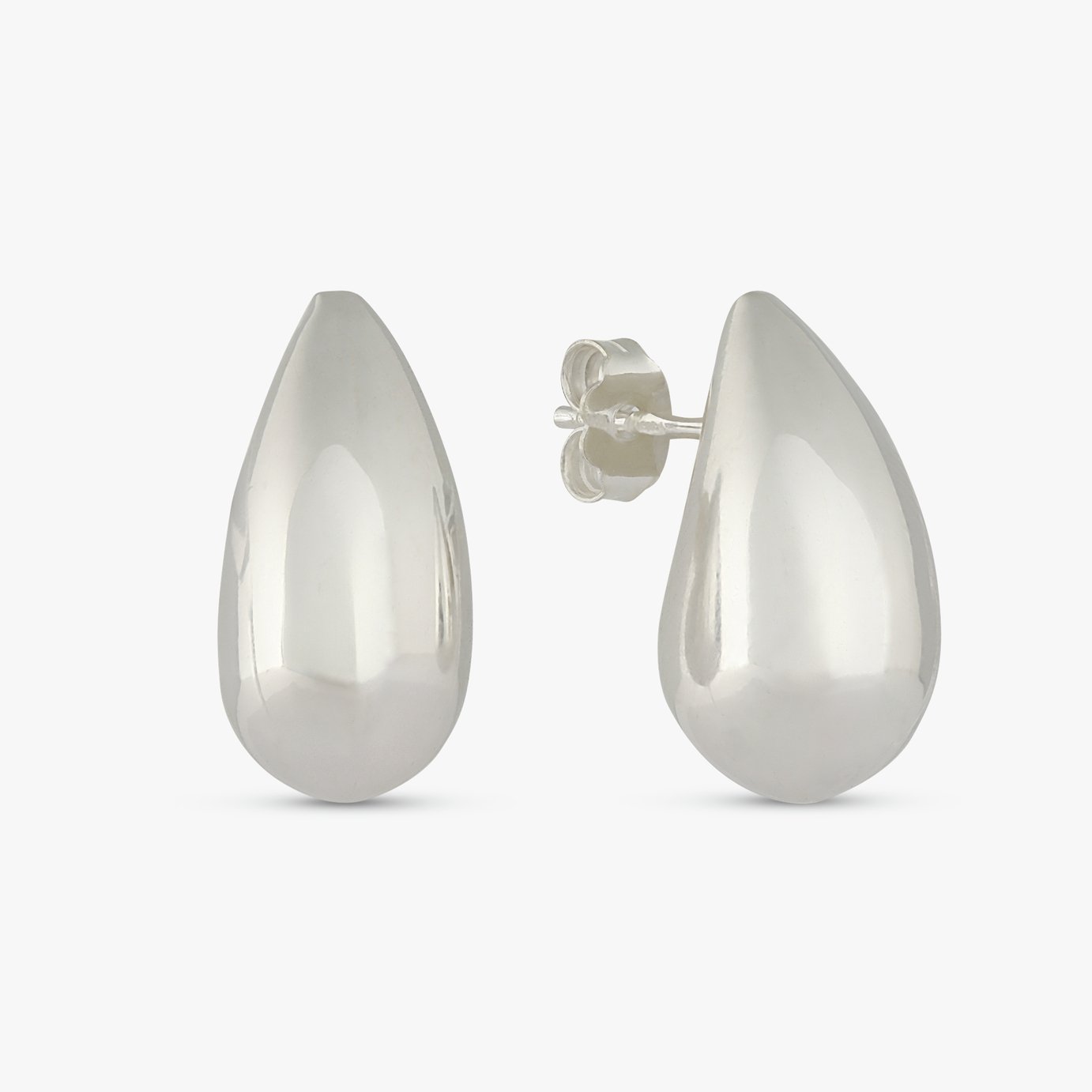 Revere Sterling Silver Medium Teardrop Stud Earrings