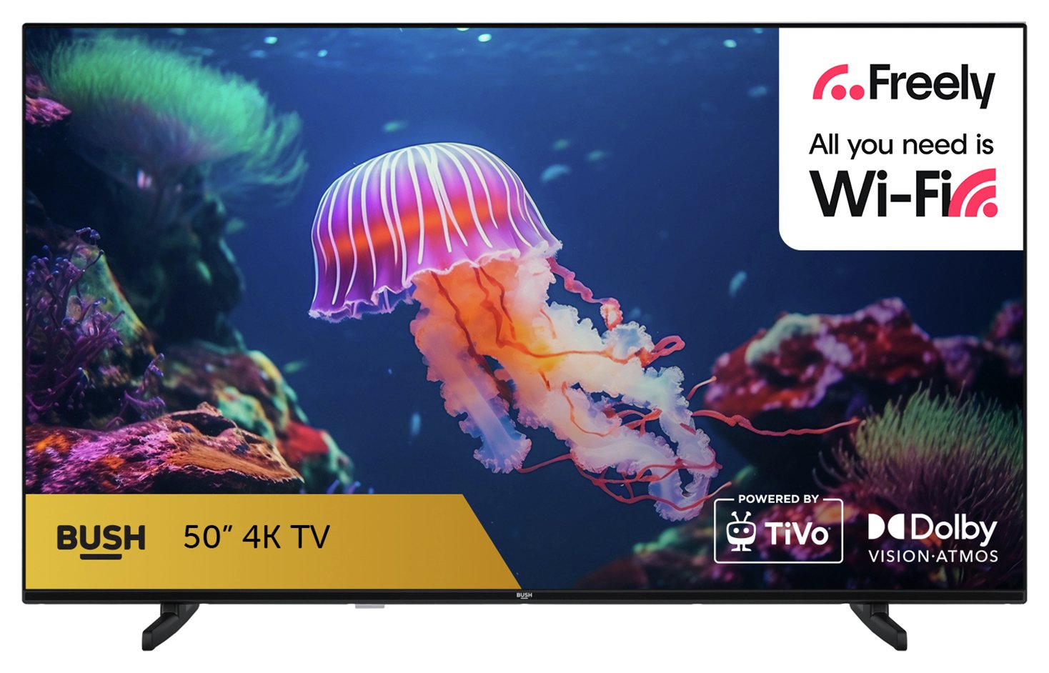 Bush 50 Inch 50UT24SB Smart 4K UHD HDR LED TiVo Freely TV