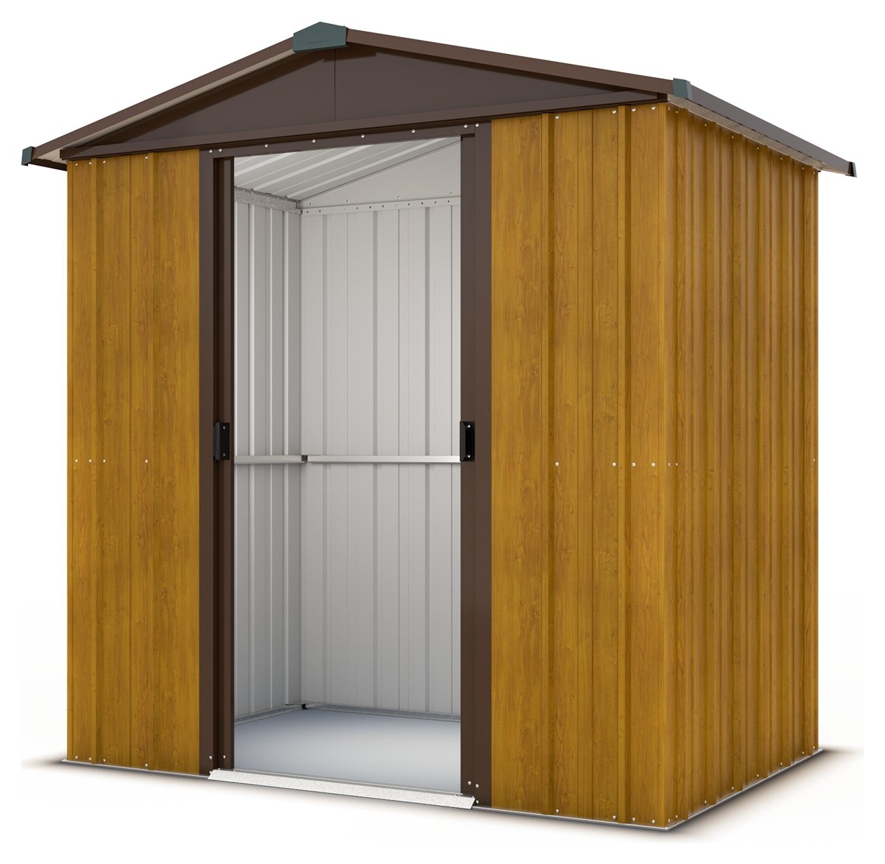 Yardmaster Metal Wood Effect Shed 6 x 4ft