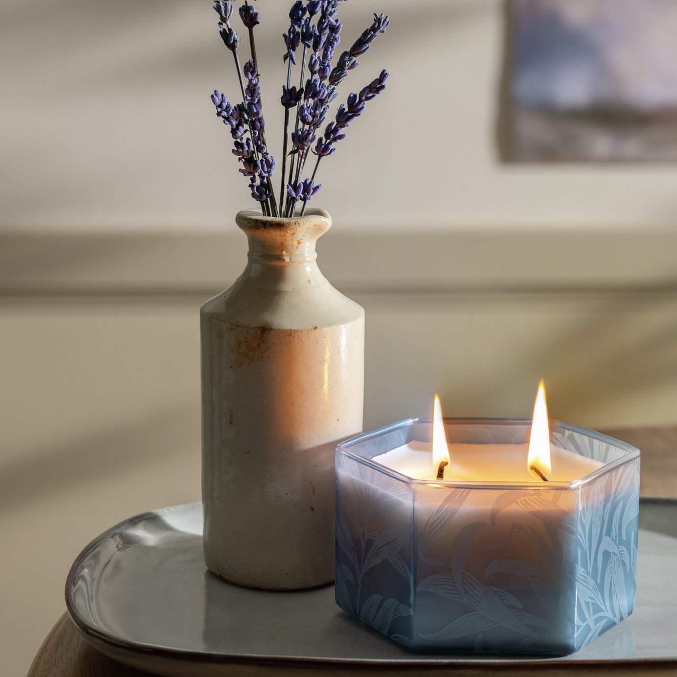 Habitat x Morris & Co. Multiwick Candle -Bluebell & Acanthus