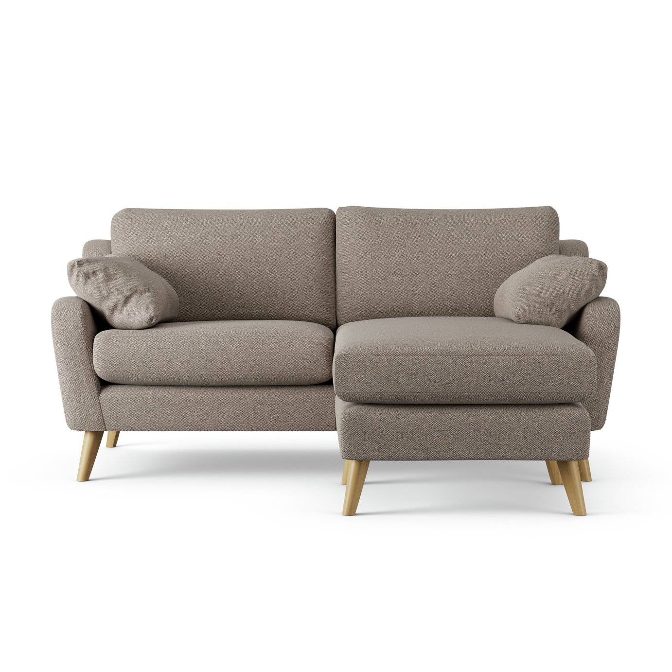 Buy Habitat Ivor Right Hand Corner Sofa Charcoal Ash Leg