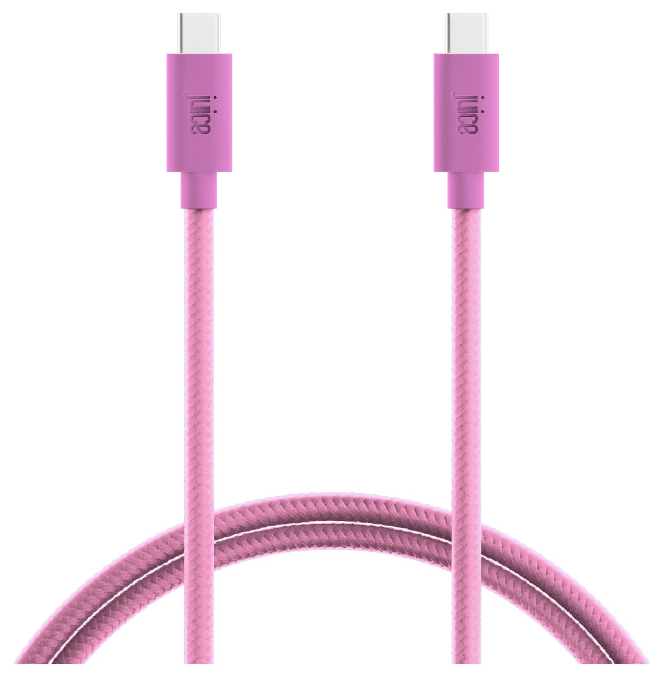 Juice 2m USB Type-C to USB Type-C Charging Cable - Pink