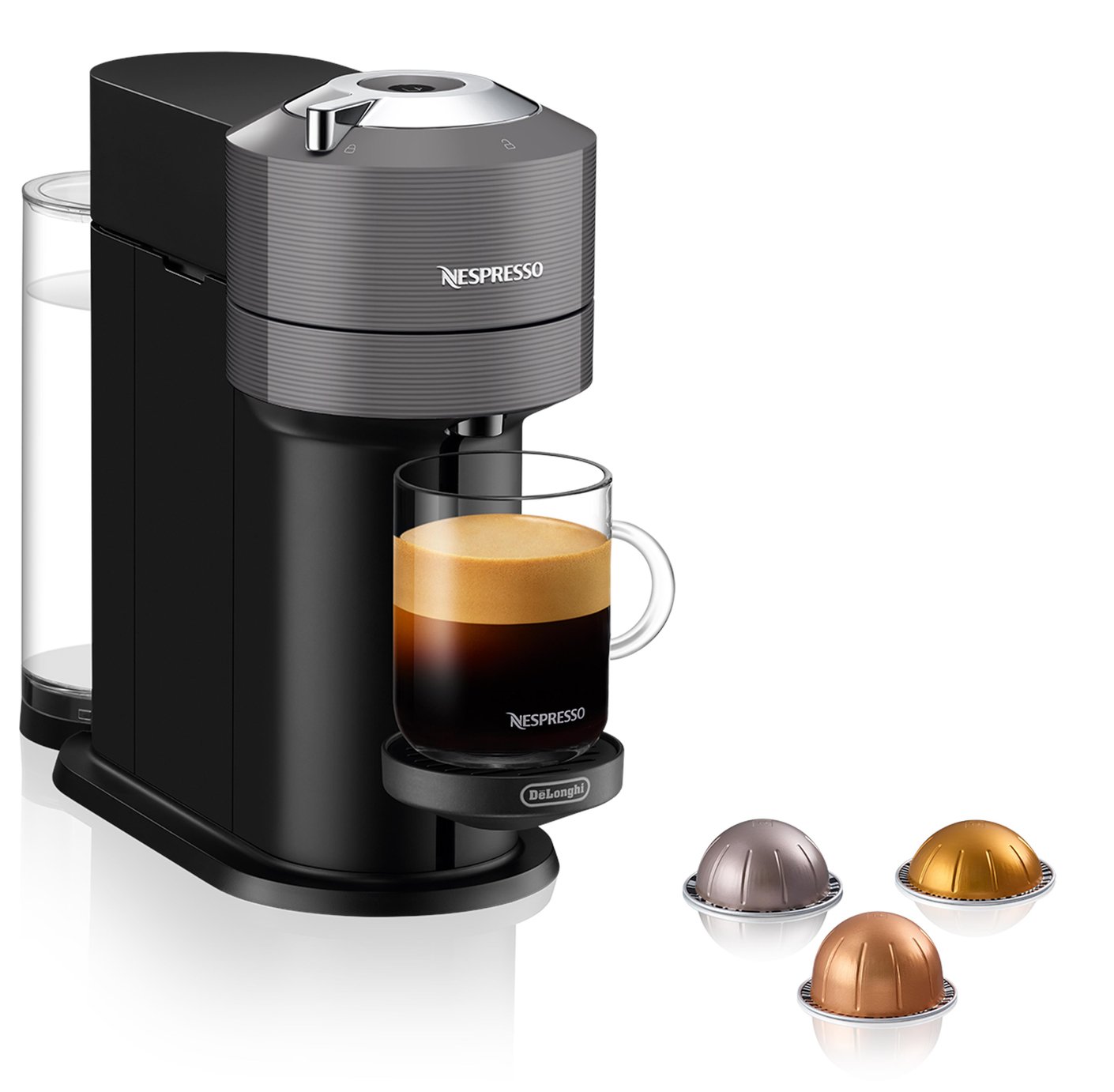Nespresso Vertuo Next by De'Longhi Pod Coffee Machine - Grey