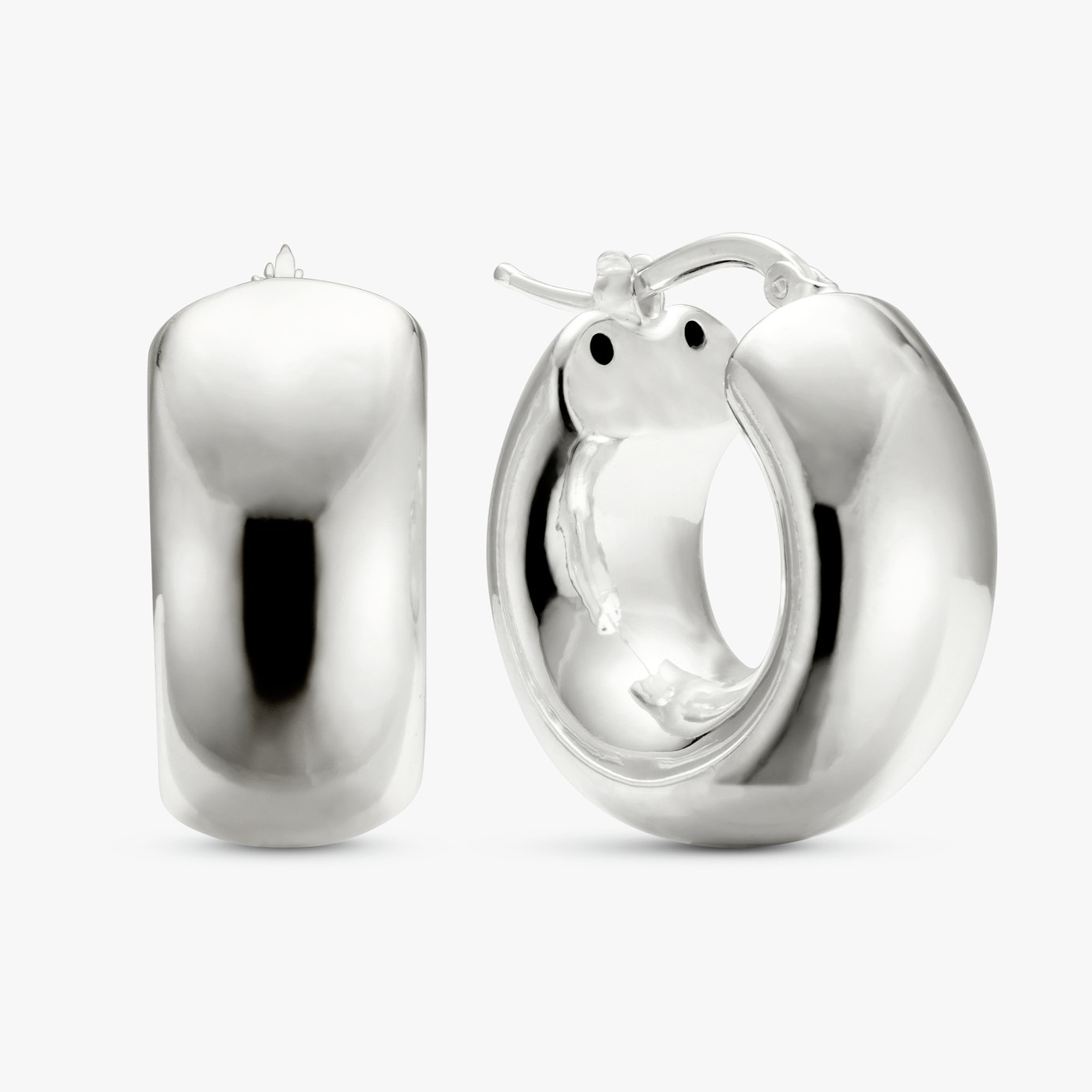 Revere Sterling Silver Polished Classic Hoop Earrings