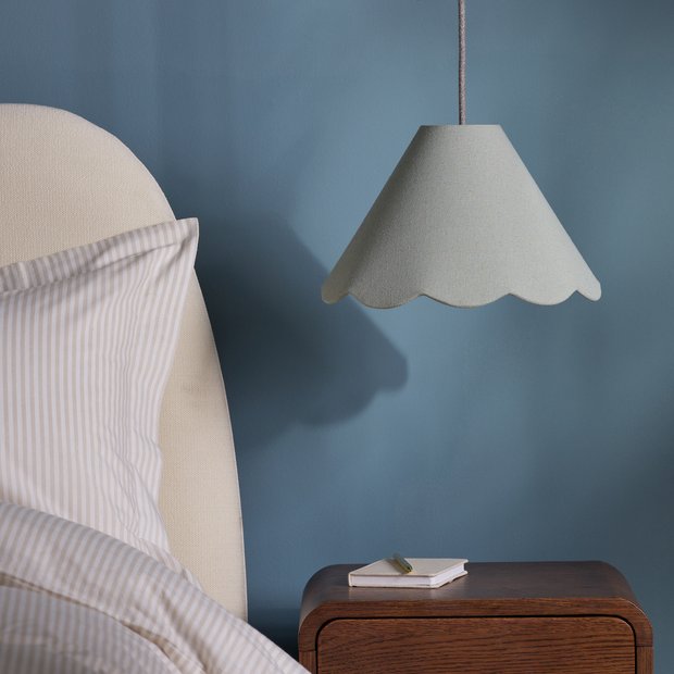 Buy Habitat Scallop Edge Sage Green Lampshade 32cm Lamp shades Argos