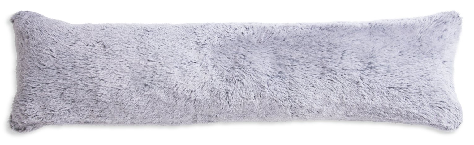 Habitat Faux Fur Tipped Draught Excluder - Grey