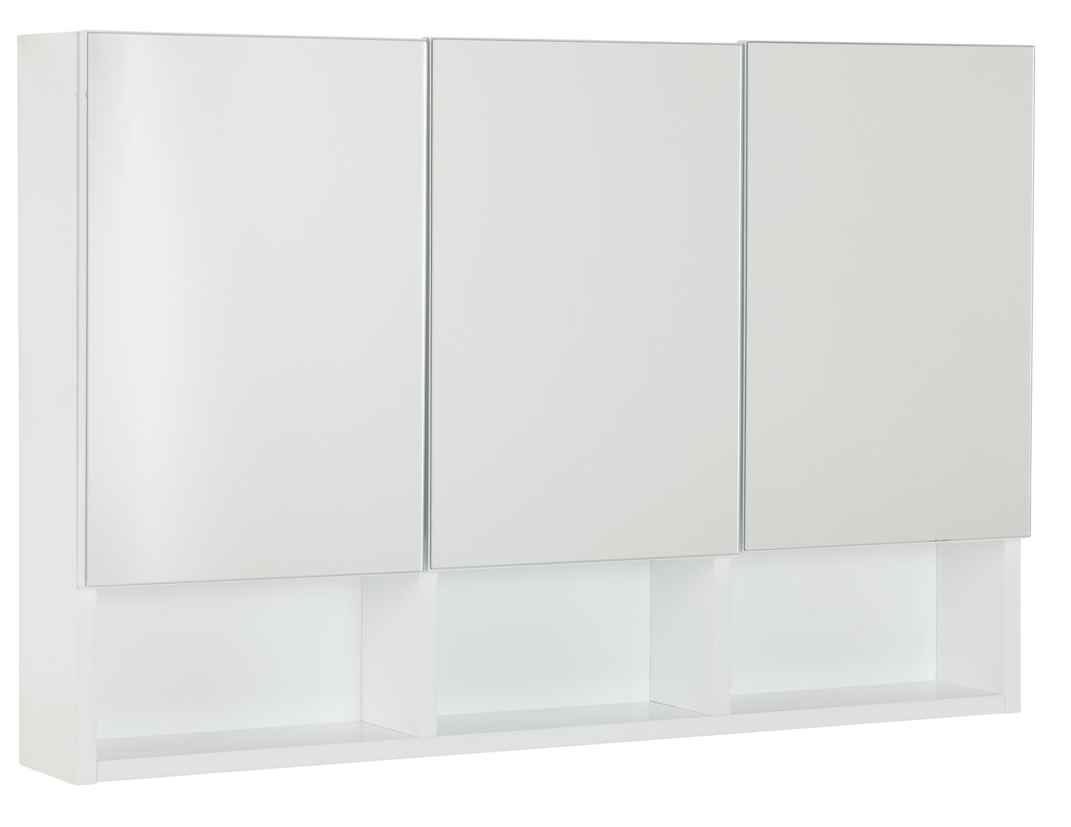 Argos Home 3 Door Mirrored Wall Cabinet - White