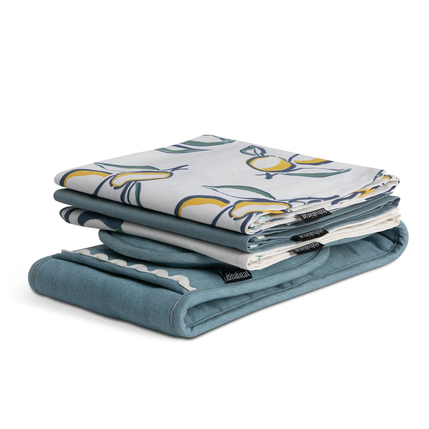 Habitat Lemon Textile Set - Denim
