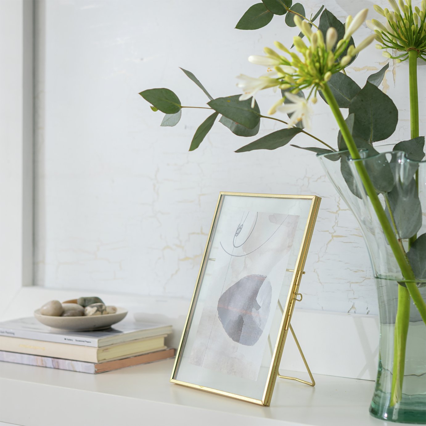 Habitat Skinny Gold Metal Easel Picture Frame - 4x6"