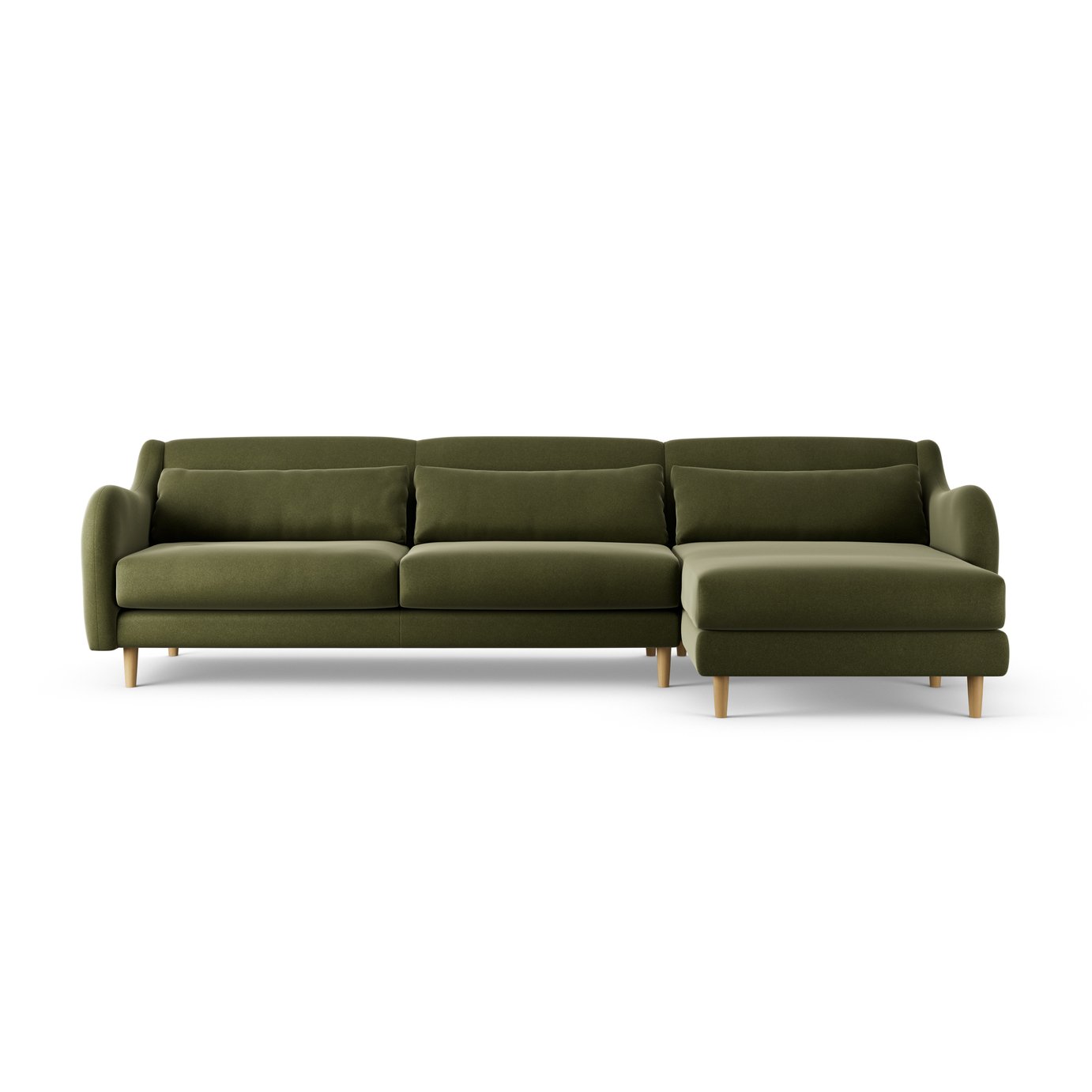 Habitat Turnmill Right Hand Corner Sofa - Moss Green