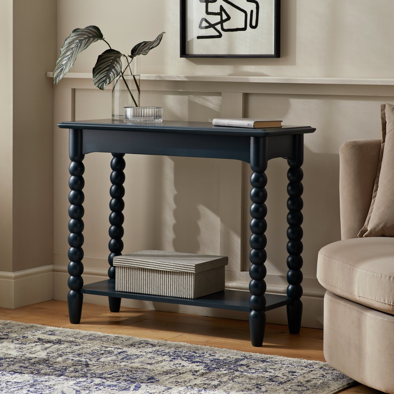 Habitat Blaire Bobbin Console Table - Navy