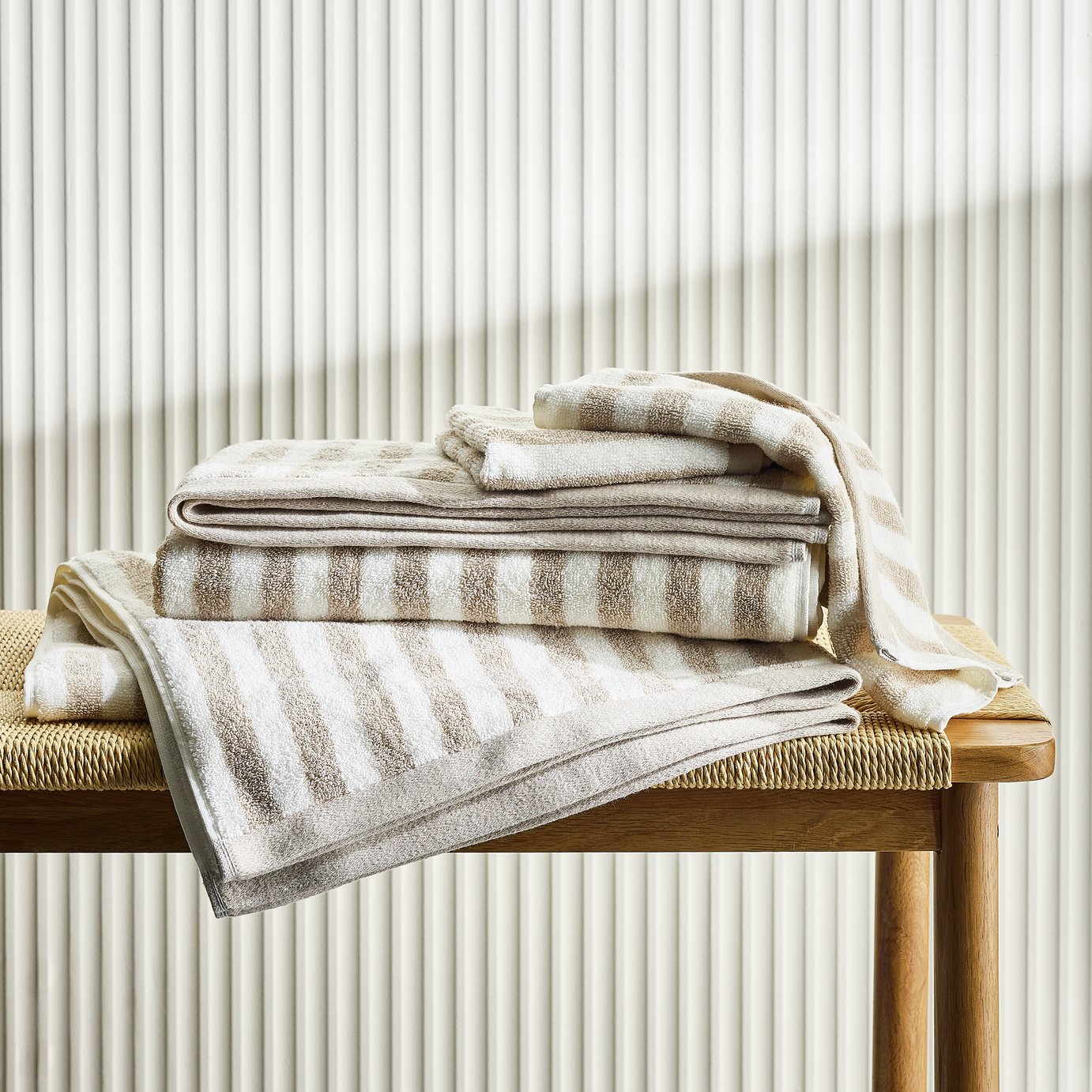 Habitat Stripe 4 Piece Towel Bale