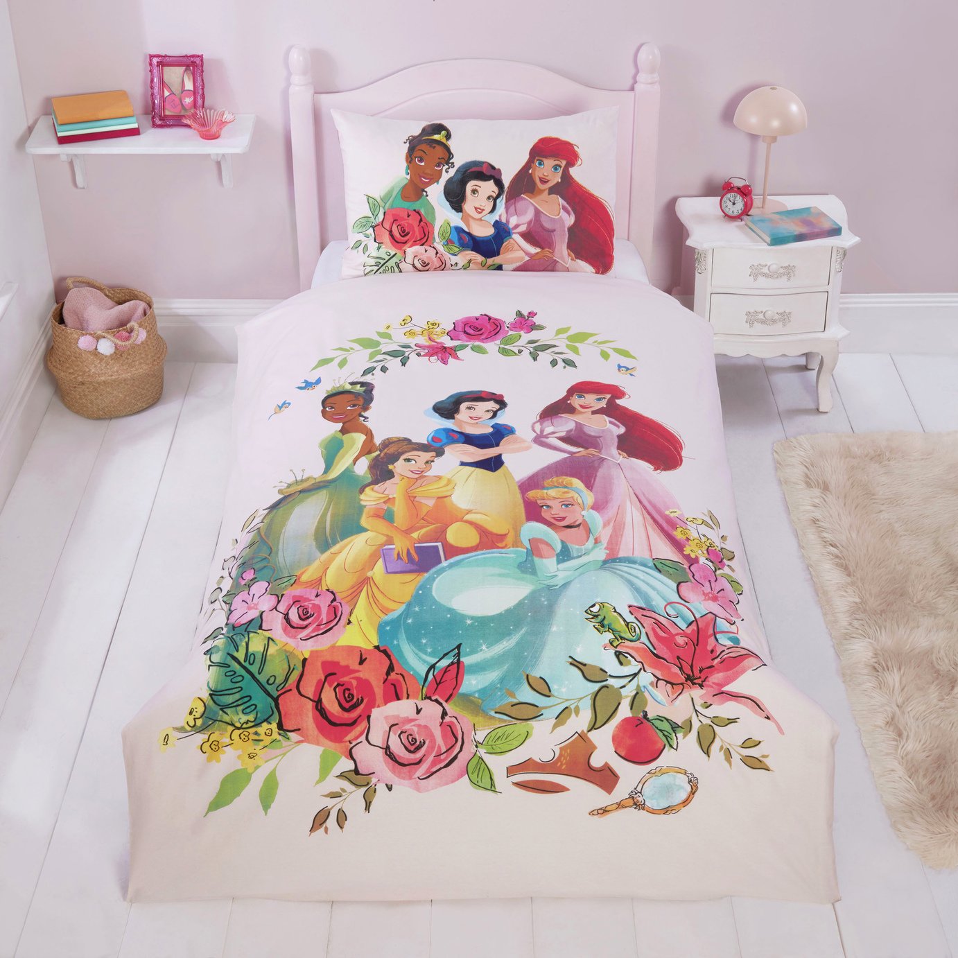 Disney Princess Pink Kids Bedding Set - Single
