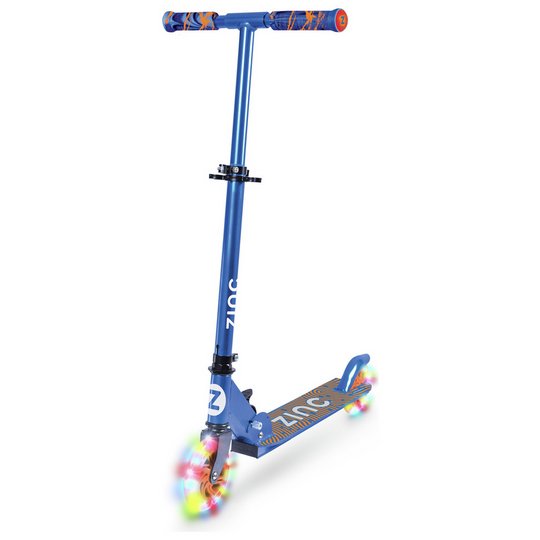 Zinc Identity Light Up Foldable 2 Wheel Scooter - Blue