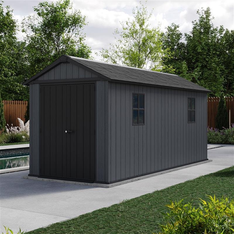 Keter Newton Plus Apex Outdoor Storage Shed 7.5 x 15ft