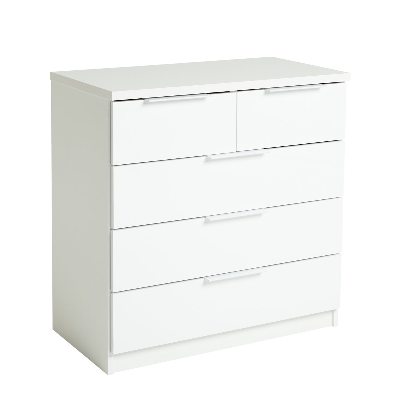 Argos Home Hallingford 5 Drawer Chest  -White Gloss