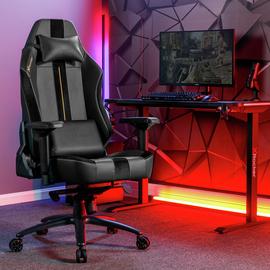 X Rocker Onyx Ergonomic Office Gaming Chair - Black & Gold