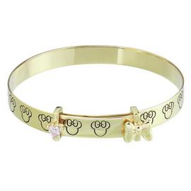Disney 9ct Gold Plated Minnie Mouse Bangle - 18 Mnth-3 Years
