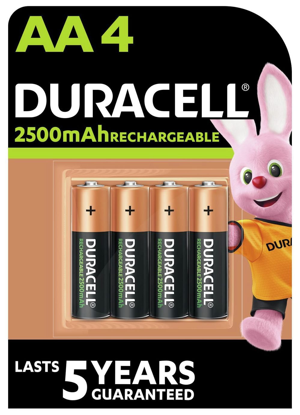Duracell Rechargeable AA Batteries, pre-charged - Pack of 4