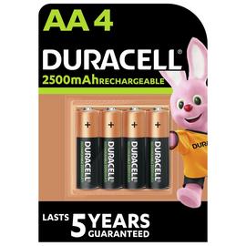Duracell Rechargeable AA Batteries, pre-charged - Pack of 4