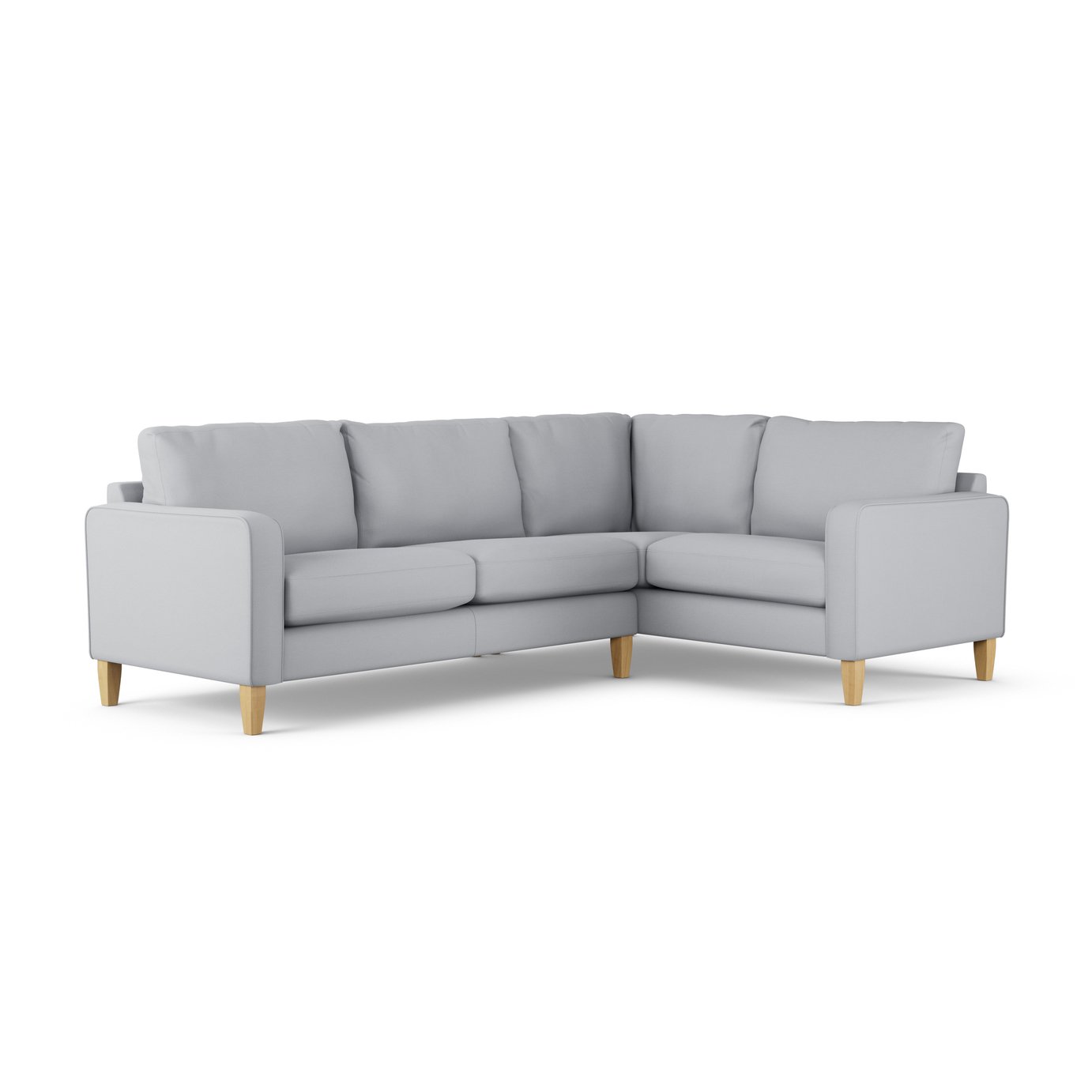Habitat Flint Fabric Right Hand Corner Sofa - Grey - Ash Leg