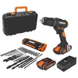 Worx WX370 Cordless Impact Drill and 30 Accessories - 20V