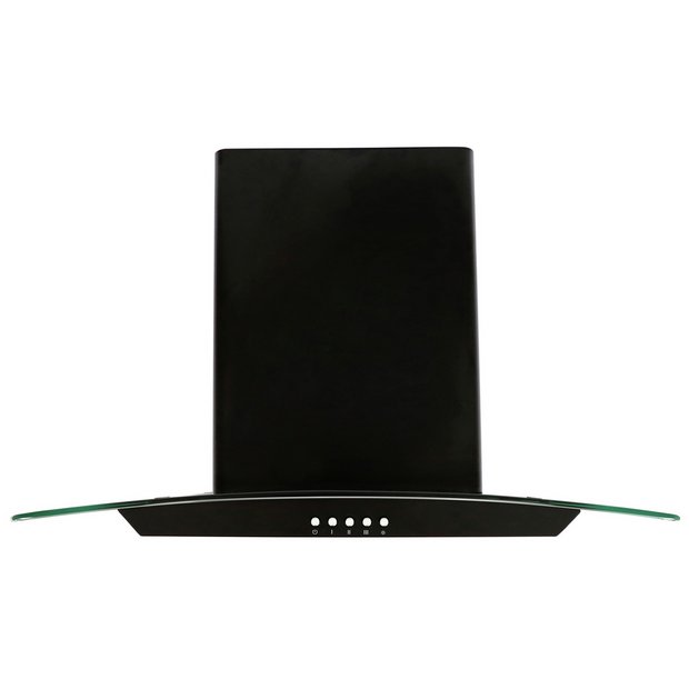 Black glass outlet extractor hood