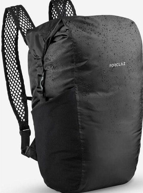 Decathlon Travel Waterproof Foldable Backpack 20L - Black