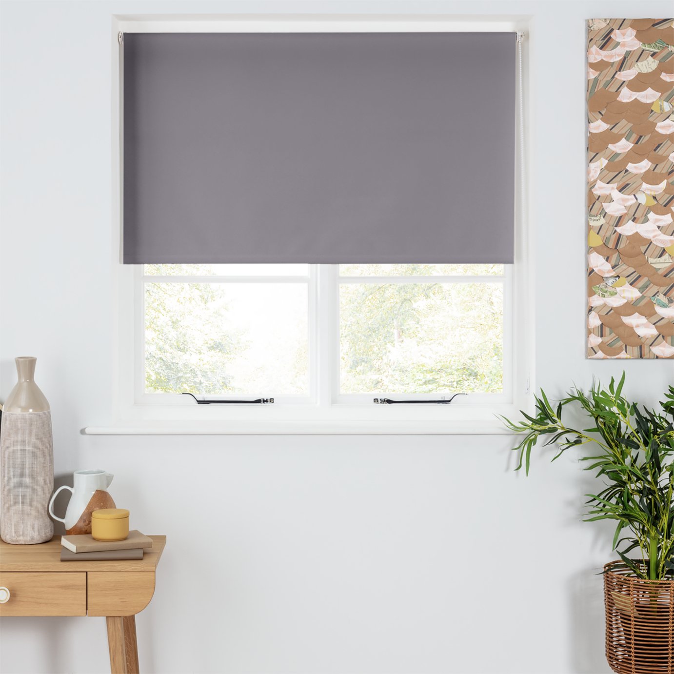 Argos Home Blackout Slate Grey Roller Blind - 180cm