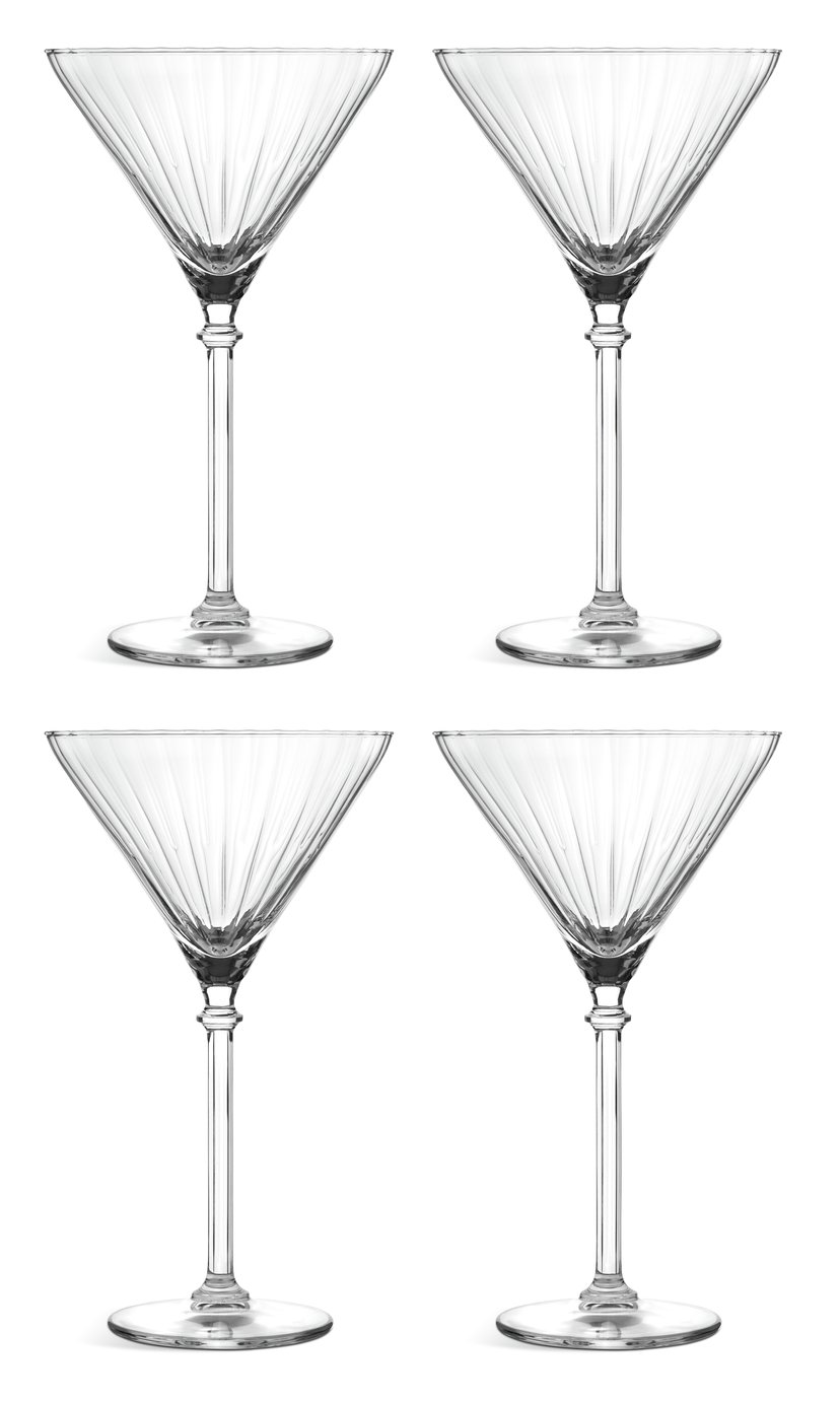 Habitat Optic Set of 4 Martini Glasses