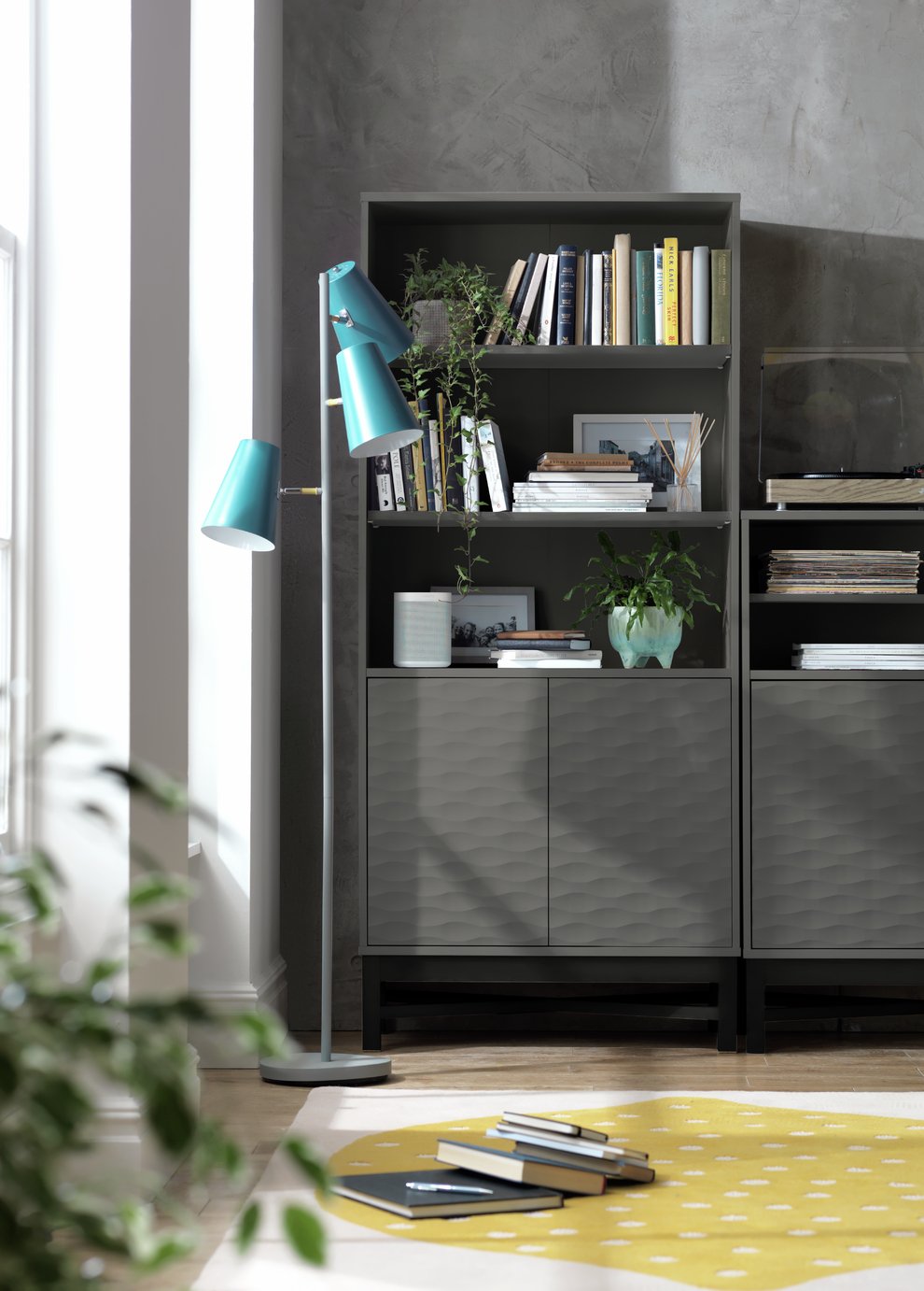 Habitat Zander Tall Textured Bookcase